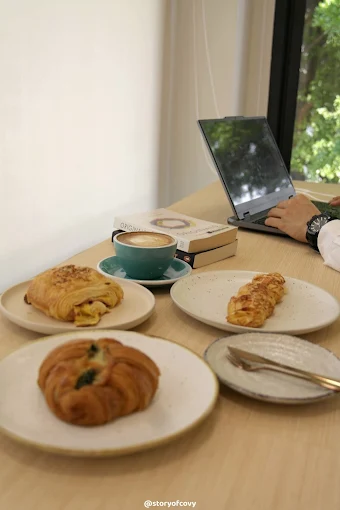 Croissants and pastries at Covy's